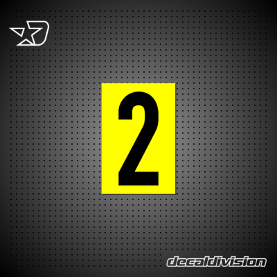 Reflective Number Sticker 2 - Din